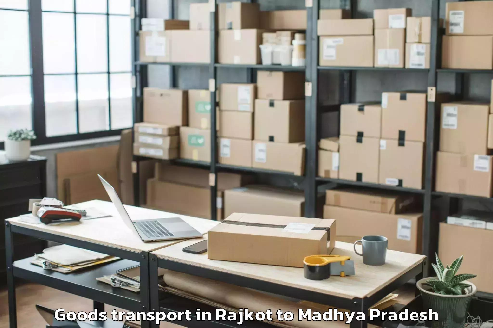 Hassle-Free Rajkot to Dhamnod Goods Transport